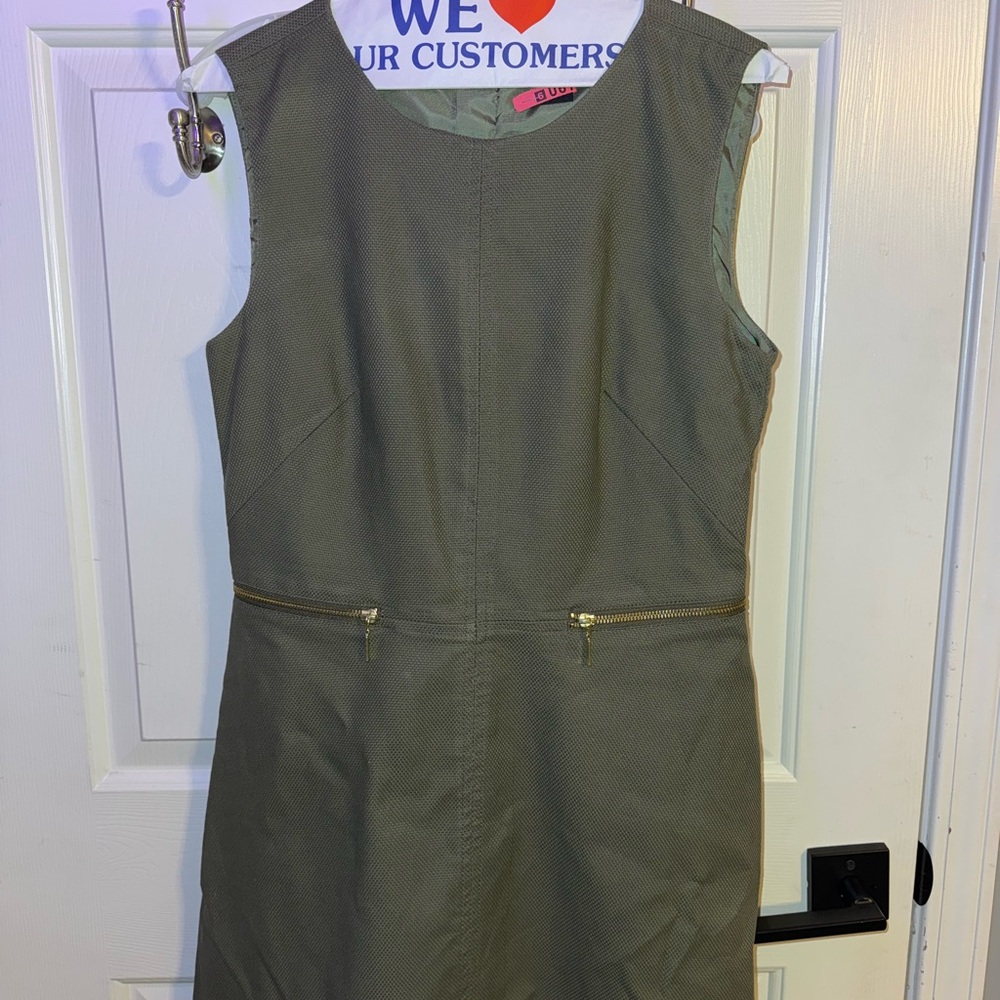 Olive Green Sleeveless Dress